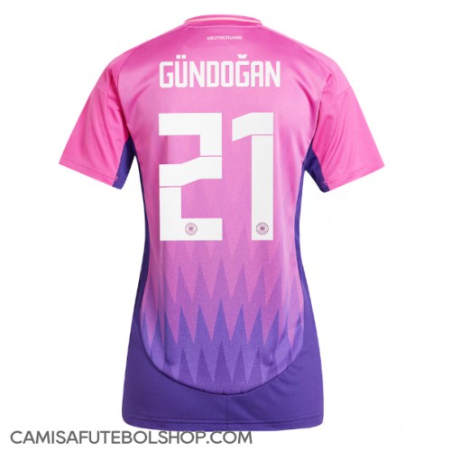 Camisa de time de futebol Alemanha Ilkay Gundogan #21 Replicas 2º Equipamento Feminina Europeu 2024 Manga Curta